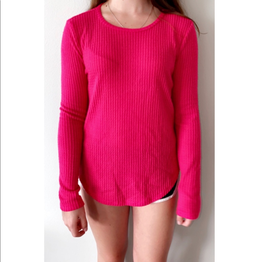 pink sweater/long sleeve shirt